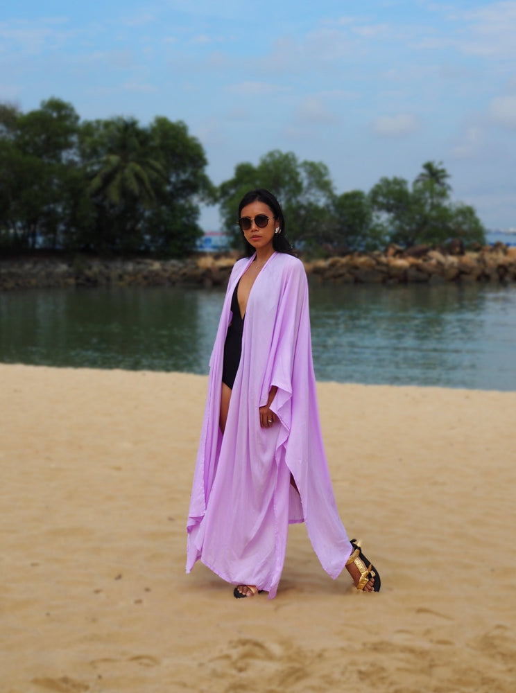 
                  
                    purple, lilac, kimono, bali, resort wear, beach wear, social conscious, baebeeboo
                  
                
