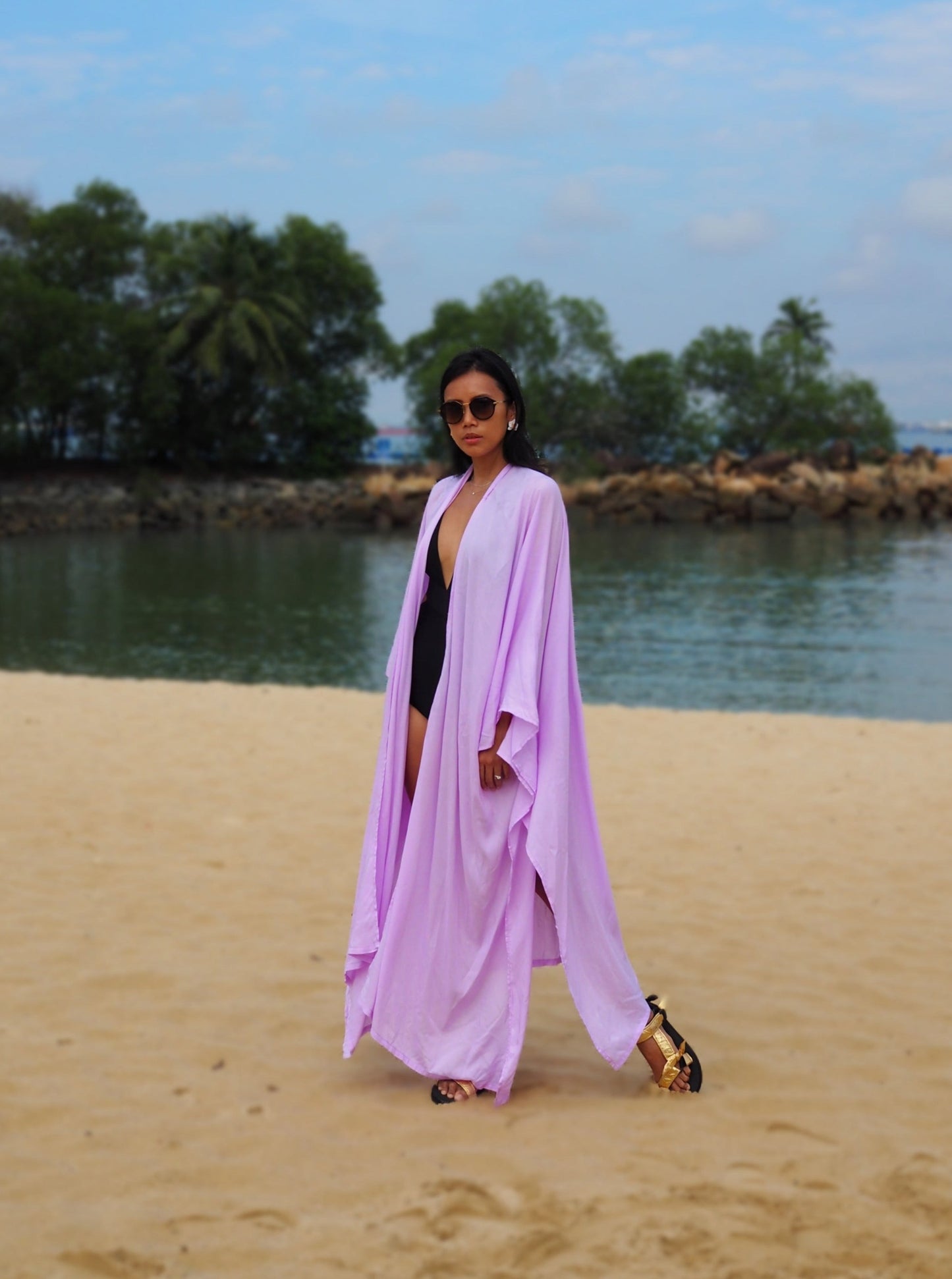 
                  
                    purple, lilac, kimono, bali, resort wear, beach wear, social conscious, baebeeboo
                  
                