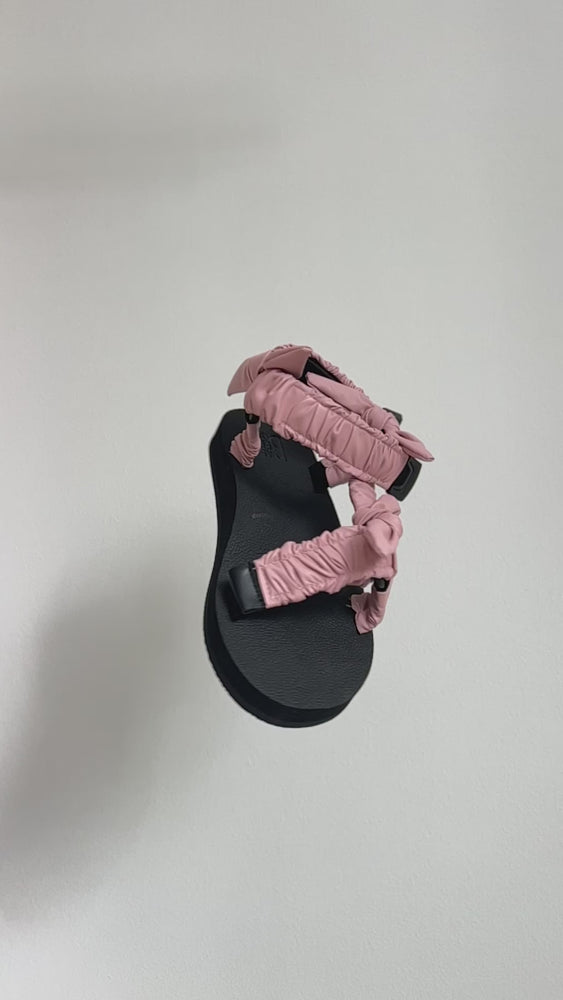 
                  
                    Load and play video in Gallery viewer, leather sandals, trekky sandals, pastel pink, fashion sandals 
                  
                