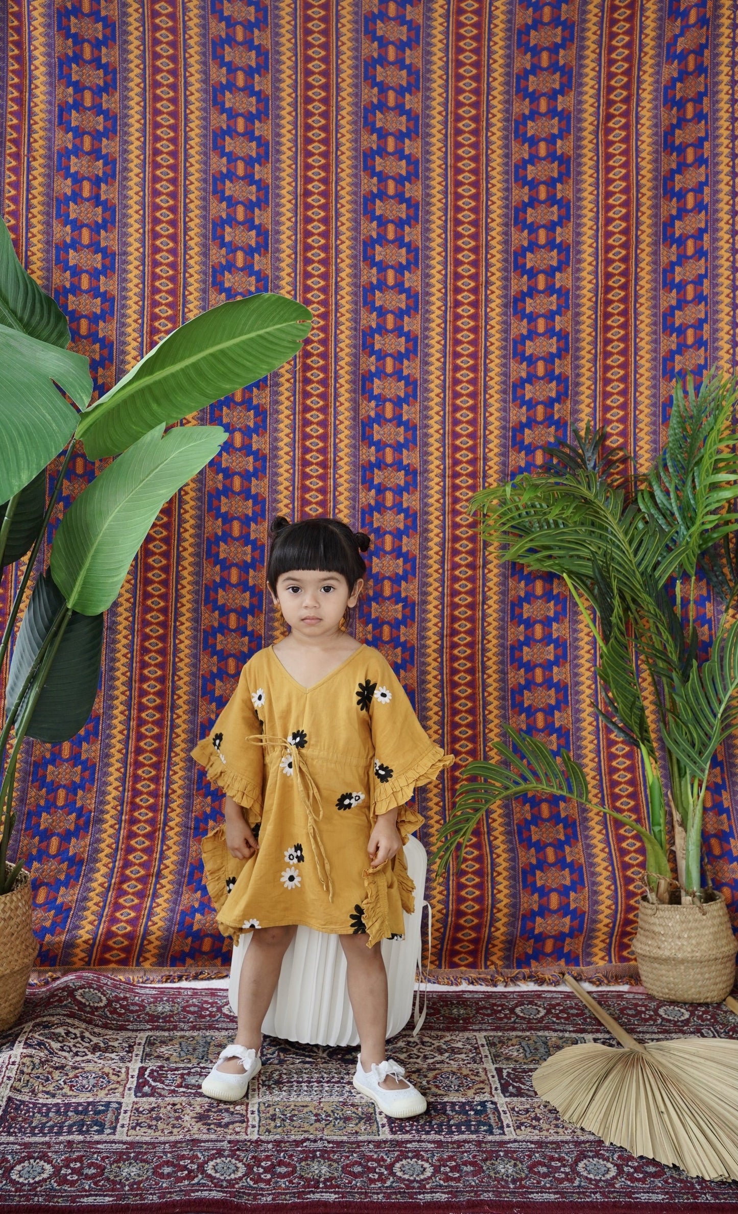 
                  
                    resort kids fashion, kids fashion, resort wear, kaftan, tunic, caftan, daisy boo, daisy, mustard, frills, give back
                  
                