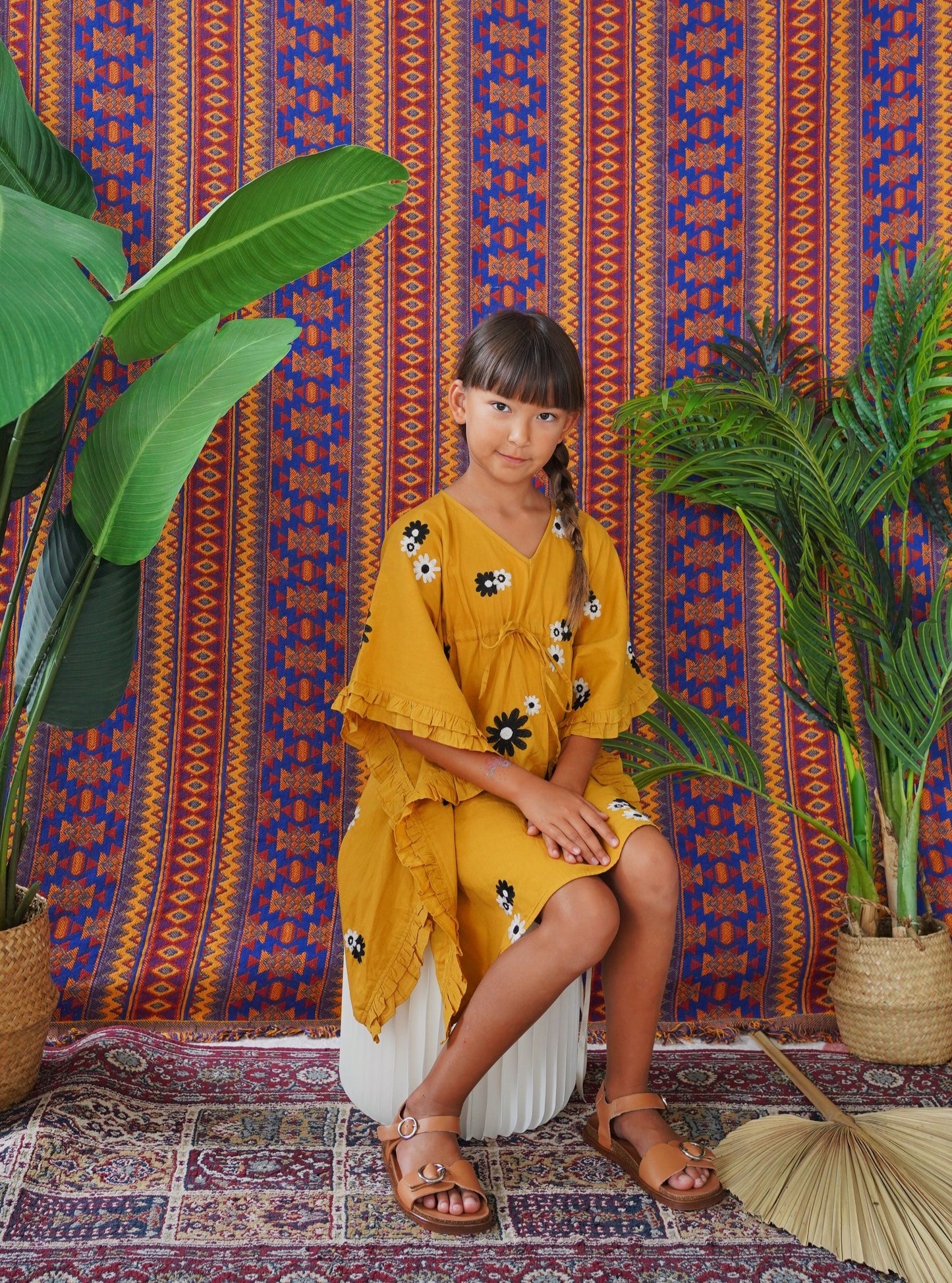
                  
                    resort kids fashion, kids fashion, resort wear, kaftan, tunic, caftan, daisy boo, daisy, mustard, frills, give back
                  
                