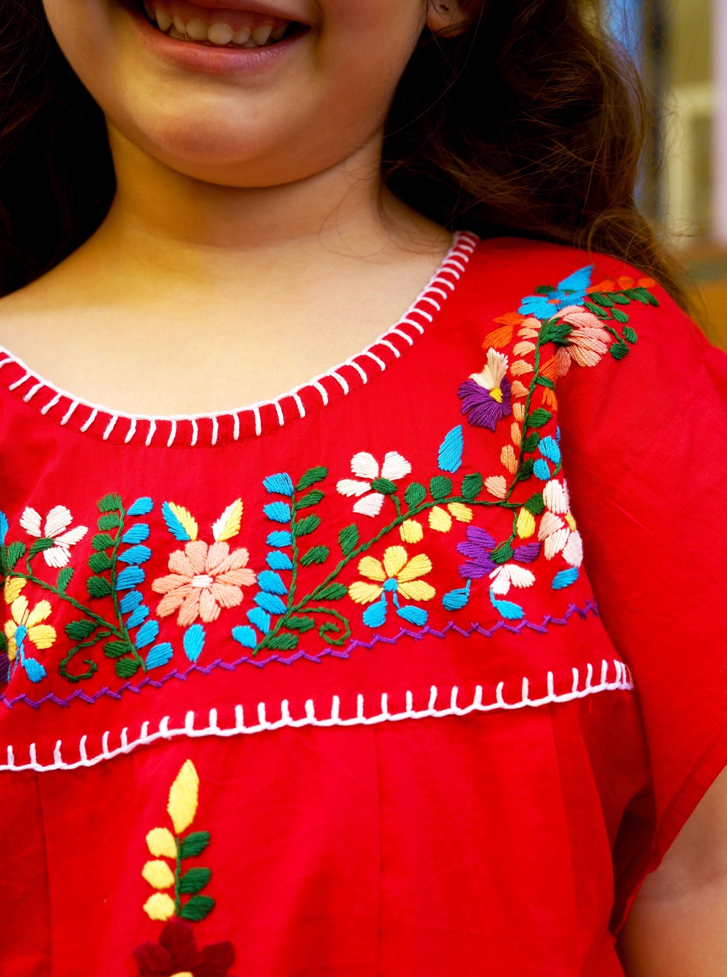 
                  
                    gabriela dress, Jamie-Lee, Kaftan, resort wear, mexican dress, red dress, adult fashion, embroidery, give back, made in india, hand sewn by women, beach dress, ethnic fashion, baebeeboo, shopbaebeeboo, twinning outfit, twinning set, mommy and daughter, kids kaftan, kids dress, mexican kids dress
                  
                