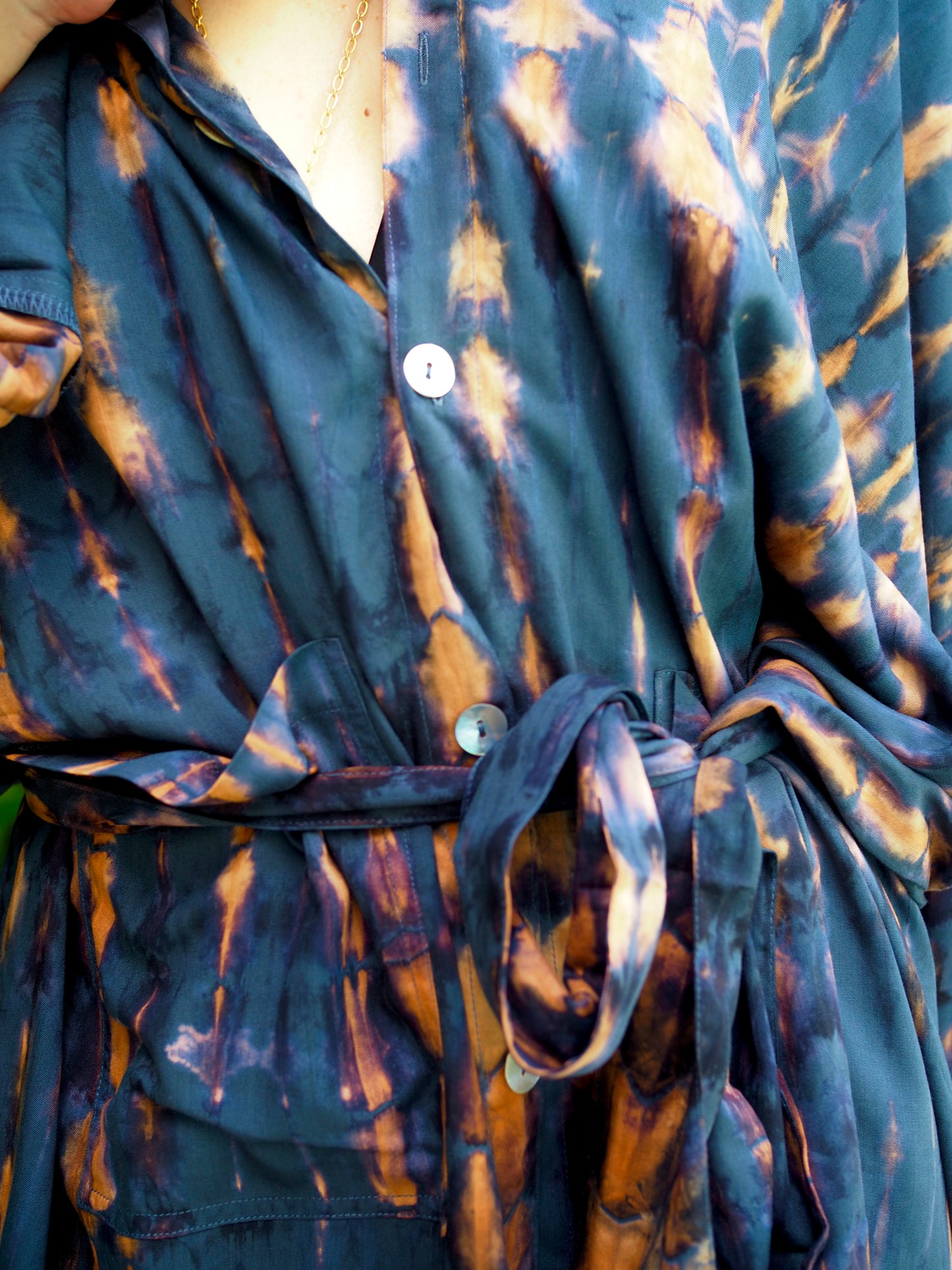 
                  
                    Charcoal Dye Short Kimono
                  
                