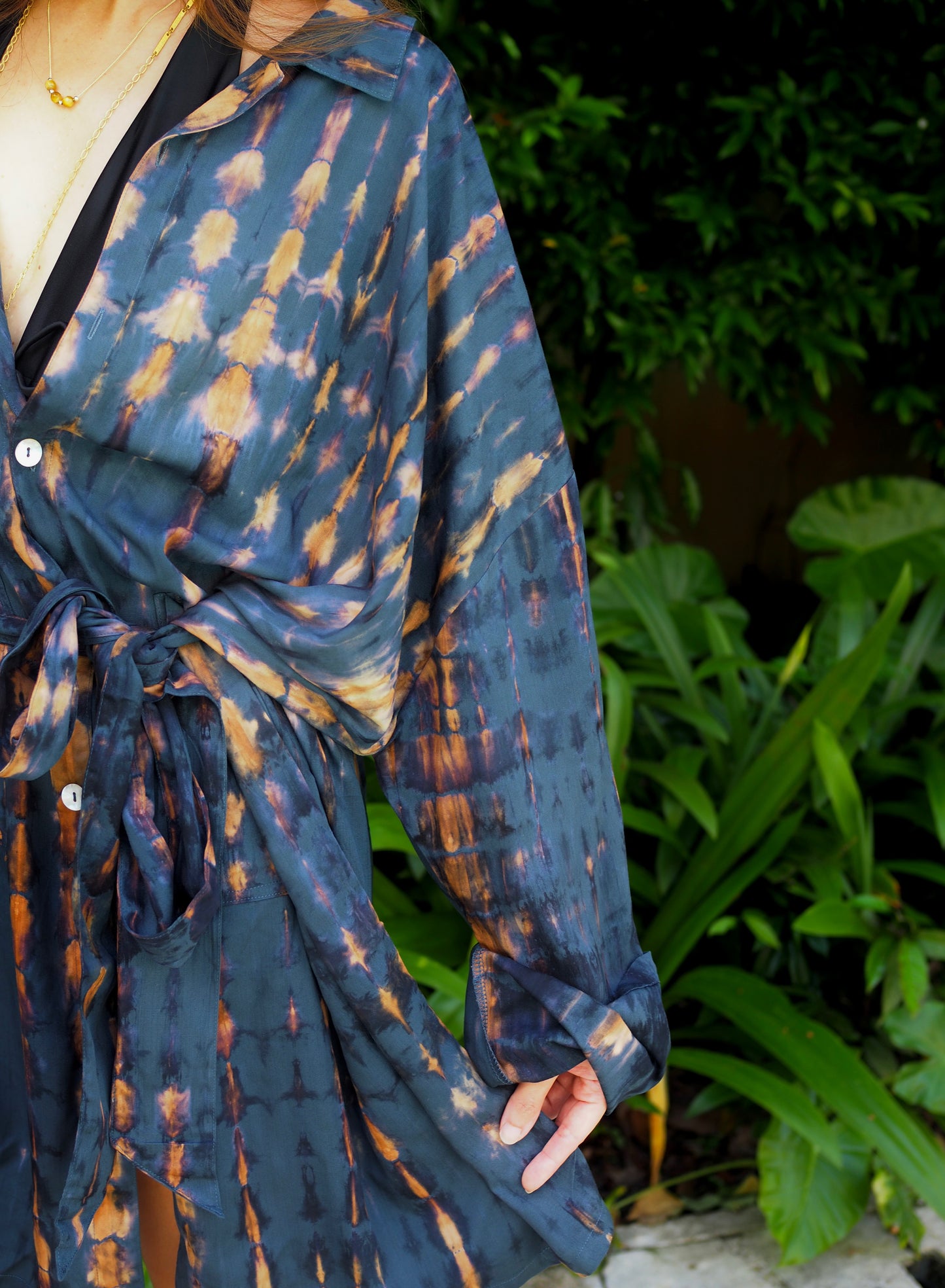 
                  
                    Charcoal Dye Short Kimono
                  
                