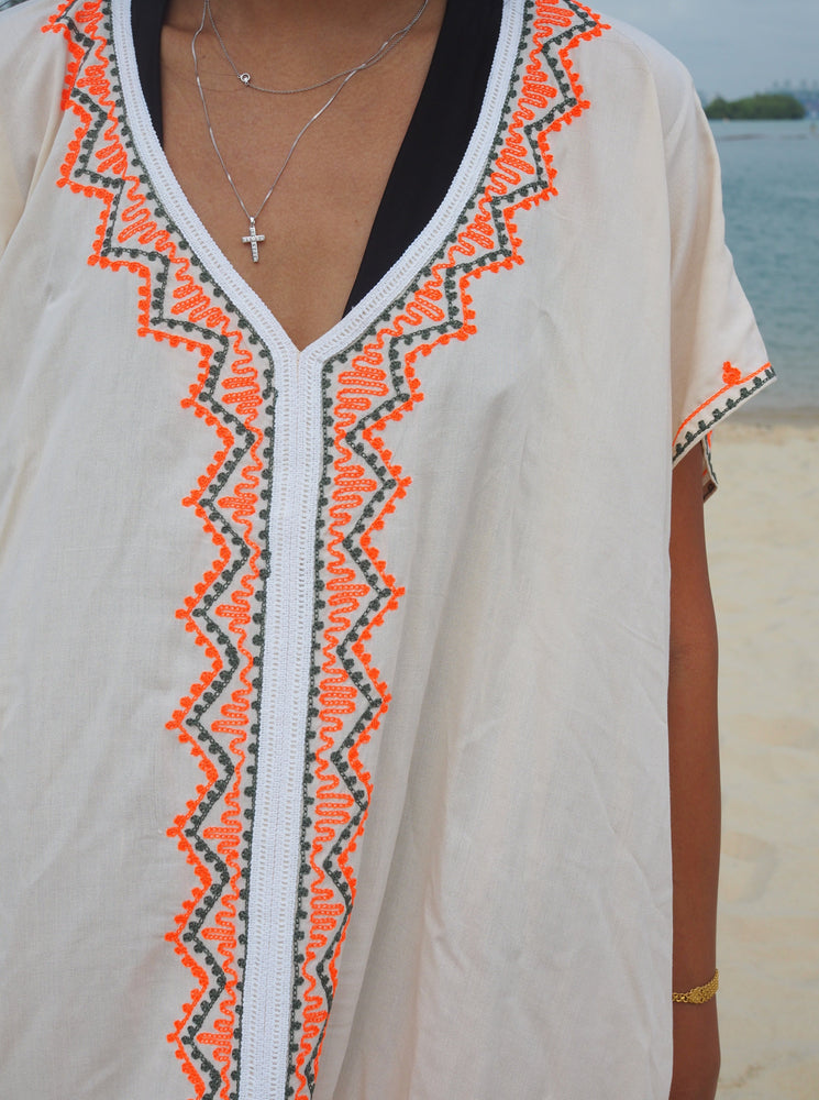 
                  
                    Bali, kaftan, tassel, cream, embroidery, beach wear, resort wear, shopbaebeeboo, baebeeboo
                  
                