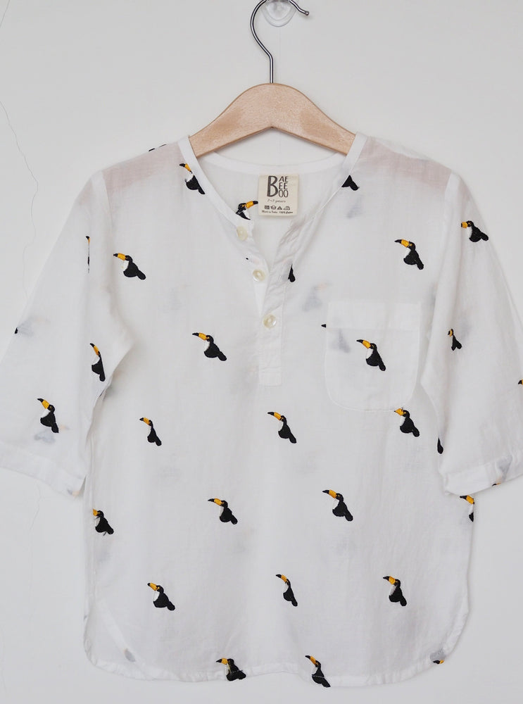 
                  
                    cotton shirt, shirt, men's shirt, Toucan, toucan shirt, embroidery, give back, twinning, father and son, mother and daughter, cotton shirt, made in india, baebeeboo
                  
                
