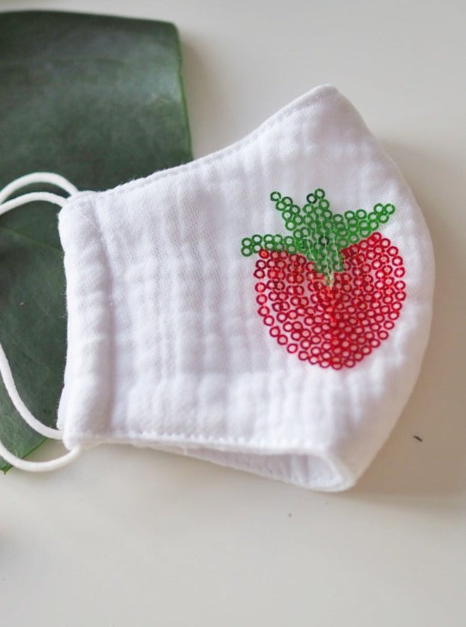 
                  
                    Shiny Strawberry White Face Mask
                  
                