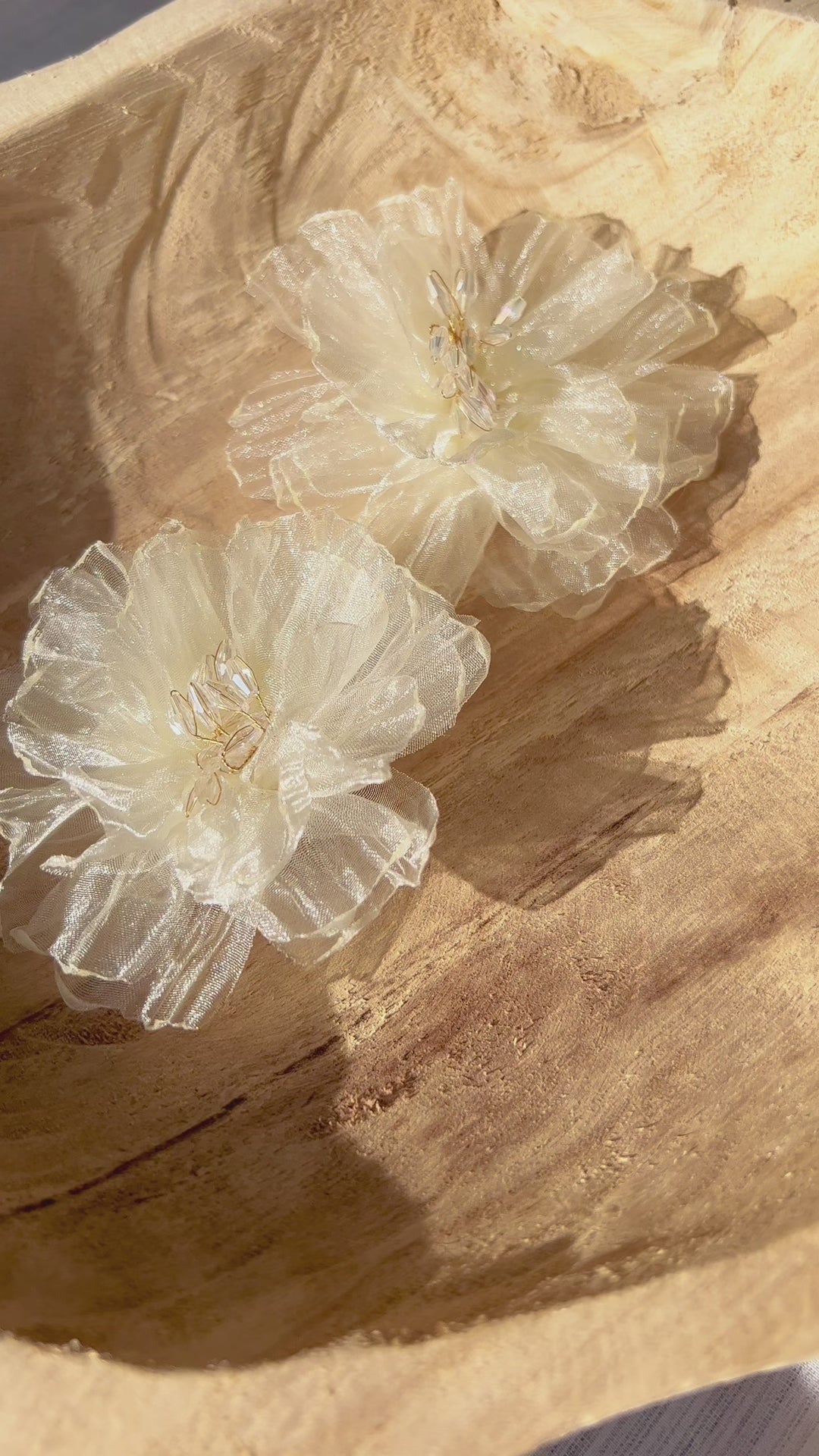 
                  
                    Load and play video in Gallery viewer, earrings, botanical, camellia, flower, accessory
                  
                