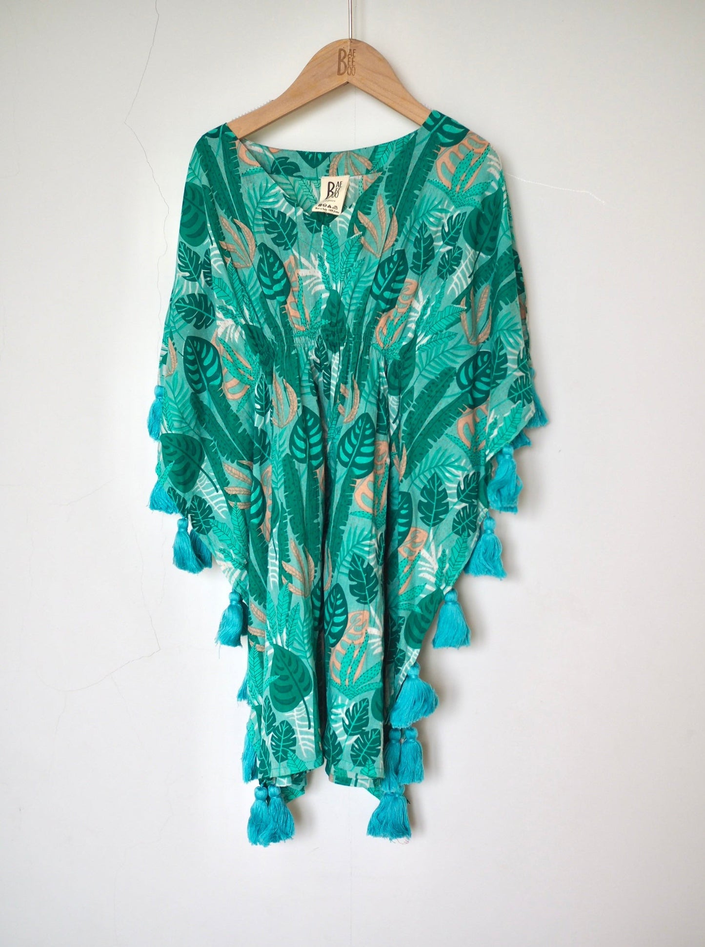 
                  
                    monstera, green, kaftan, kids, kids kaftan, tassels, boho, boho kids, tunic,
                  
                