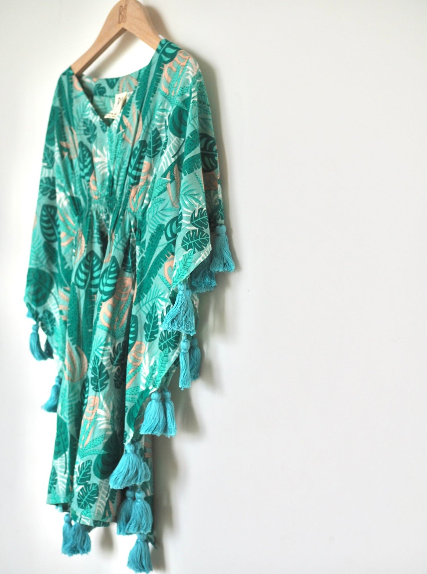 
                  
                    monstera, green, kaftan, kids, kids kaftan, tassels, boho, boho kids, tunic,
                  
                