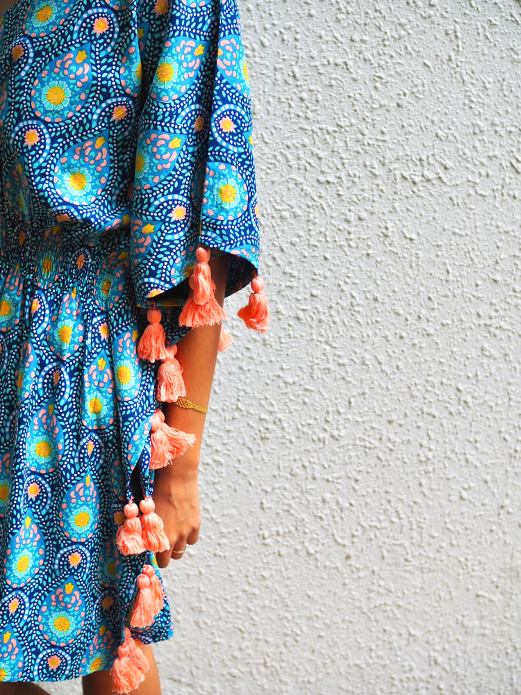 
                  
                    beach wear, cover ups, coral, paisely, kaftan, tunic, boho, stylish, resort wear, women, baebeeboo, fashion
                  
                